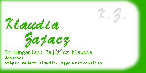 klaudia zajacz business card